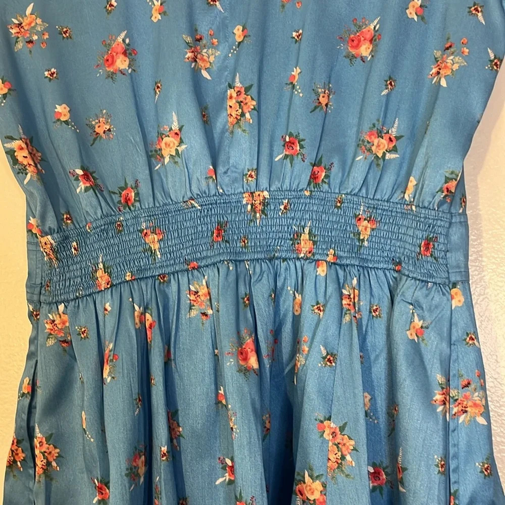 eShakti | Virginia floral retro style dress Women’s 6 (Custom) scalloped Midi - Picture 8 of 12